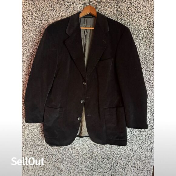 HUGO BOSS Men's Gray Wool Blazer Size 40 Two-Button Notch Lapel